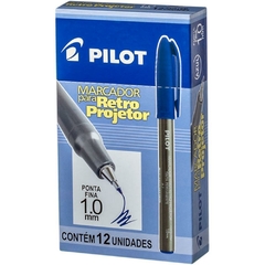 Caneta p/Retroprojetor 1.0mm Azul 12un - Pilot