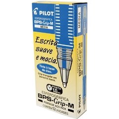 Caneta Esferográfica Bps-Grip-M 1.0mm Azul 12un - Pilot - Riscom - Comércio Online