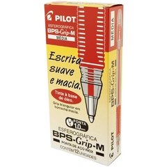 Caneta Esferográfica Bps-Grip-M 1.0mm Vermelha 12un - Pilot - Riscom - Comércio Online