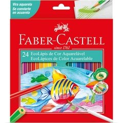 Lápis de Cor Aquarelável Ecolápis 24 Cores 6 Unid - Faber-Castell