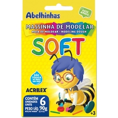 Massa para Modelar Soft 6 Cores Foscas - Acrilex