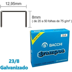 Grampo para Grampeador 23/8 Galvanizado 1000un Bacchi