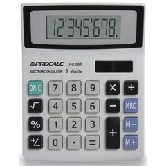 Calculadora de Mesa 8 Dig. Mod.Pc086 Bat/Solar Procalc