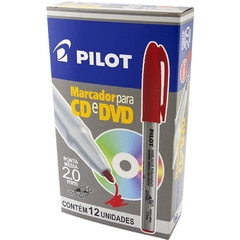 Marcador para CD DVD 2,0 mm Ponta Média Vermelha - Pilot