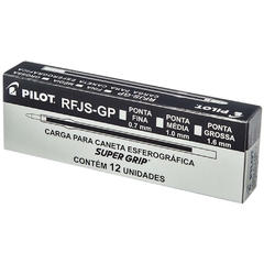 Carga p/Caneta Esferográfica Rfjs-Gp 1,0mm Preta 12un Pilot - comprar online