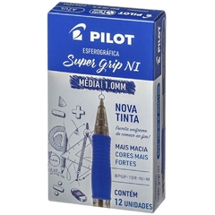 Caneta Retrátil Bpgp-S Supergrip 1.0mm Azul 12un - Pilot