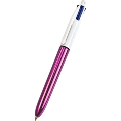 Caneta Esferográfica Bic 4 Cores Metallic Corpo Rosa - Bic na internet