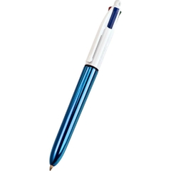 Caneta esferografica Bic 4 Cores Metallic Corpo Azul - Bic