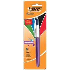 Caneta Esferográfica Bic 4 Cores Metallic Corpo Rx - Bic