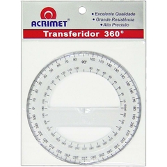 Transferidor Poliestireno 360 Graus Cristal - Acrimet