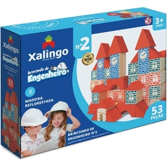 Brinquedo p/Montar Brincando de Engenheiro2 53pçs - Xalingo - Riscom - Comércio Online