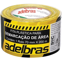 Fita para Demarcação de Área Zebrada 70mmx200m - Adelbras