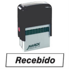 Carimbo Autoentintado Automático 38x14mm Recebido Preto