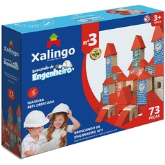 Brinquedo p/Montar Brincando de Engenheiro3 73pç - Xalingo - Riscom - Comércio Online