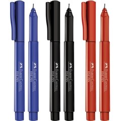 Caneta Ponta Porosa Fine Pen 0,4mm Ultra Fina Azul 12u Faber - comprar online