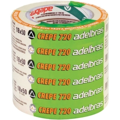 Fita Crepe 720 Alta Performance 18mmx50m 6un - Adelbras