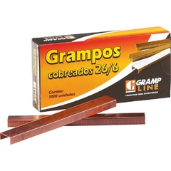 Grampo para grampeador 26/6 Cobreado 5000 Grampos