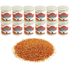 Glitter PVC Laranja Potes 12 potes de 3gr. - Honey