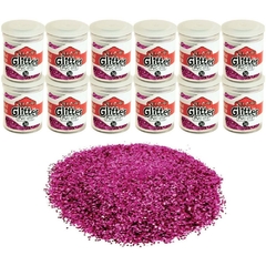 Glitter PVC Pink 12 Potes de 3gr - Honey