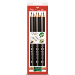 Lápis Preto Redondo N.2 HB com Apontador - Faber-Castell