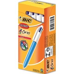 Caneta Esferográfica Bic 4 Cores 12 Unid Bic