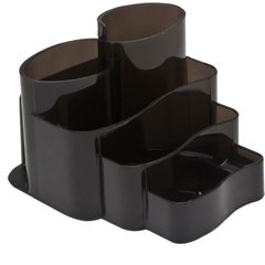 Porta Caneta Clips Lembretes 7divisões Fumê - Dello