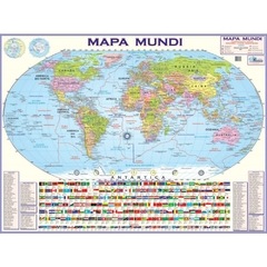 Mapa Periódico Mundi Político 120x90cm - Multimapas