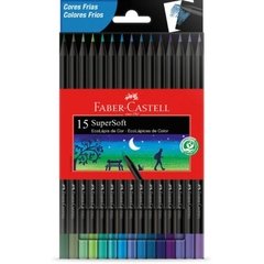 Lápis de Cor Redondo Supersoft 15 Cores Frias Faber-Castell