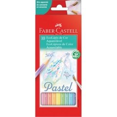 Lápis de Cor Aquarelável EcoLápis 10 Cor Pastel FaberCastell