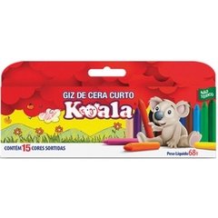 Giz de Cera Curto 15 Cores Koala 12 Unid - Delta