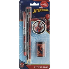 Kit Escolar Spider Man 5 Itens - Molin