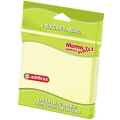 Bloco Autoadesivo Memonote Amarelo 76x76mm 100fls