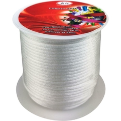 Cordão Cetim 1 mm com 20 m Branco - Kit