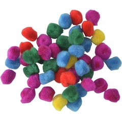 Aviamento Pompom Multicolor 15mm com 80 unidades - Kit