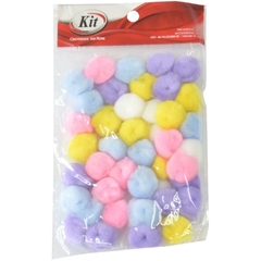 Aviamento Pompom 20 mm com 45 unidades Multicolor - Kit na internet