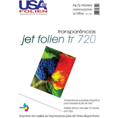 Transparência Inkjet Jet Folien A4 75mc Tarja Removível