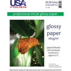 Papel Fotográfico Inkjet A4 Glossy 180g - Usa Folien