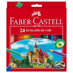 Lápis de Cor Sextavado Ecolapis 24 Cores 6un Faber-Castell