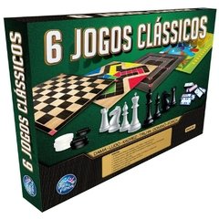 Jogos de Tabuleiro 6 Jogos Clássicos - Pais E Filhos - Riscom - Comércio Online