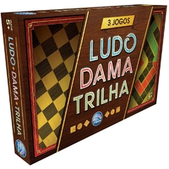 Jogo de Tabuleiro 3 Jogos Ludo, Dama e Trilha Pais e Filhos na internet