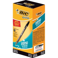 Caneta Esferográfica Cristal Bold Preta 25un - Bic