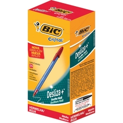 Caneta Esferográfica Cristal Soft Vermelha 25un - Bic