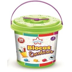 Brinquedo p/Montar Balde Blocos Escolares 30Pçs - Big Star na internet