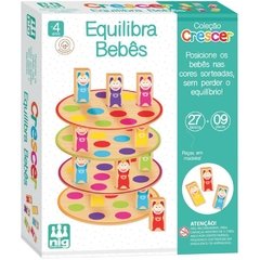 Brinquedo Educativo Equilibra Bebês em Madeira