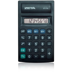 Calculadora de Bolso 8 Dig. Pilha AA Preta - Procalc