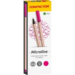 Caneta Ponta Porosa Microline 0,4mm Rosa 12un Compactor - comprar online