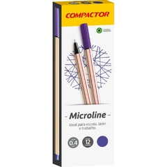 Caneta Ponta Porosa Microline 0,4mm Violeta 12un Compactor - comprar online