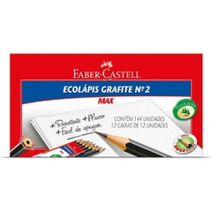 Lápis Preto Sextavado Ecolápis Max Nr2 144un - Faber-Castell