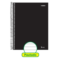 Caderno 1x1 Capa Dura Neutro Preto 96fls 4unid - Tamoio