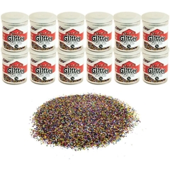 Glitter PVC Multicor 12 Potes de 3gr - Honey